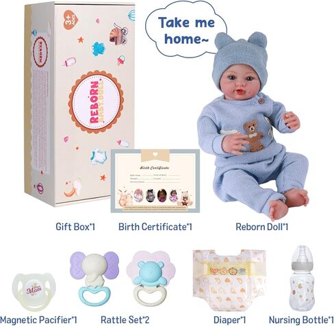 BABESIDE Realistic Reborn Baby Dolls Boy - Ailsa 17 Inch Lifelike Newborn Baby Doll Handmade Real Life Baby Dolls Reborn Toddler with Soft Cloth Body Gift Toys for Kids Age 3 + in Saudi Arabia