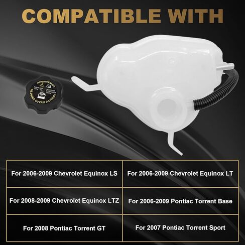 Partsflow Coolant Expansion Tank Bottle For 2006-2009 Chevrolet Equinox For 2006-2009 Pontiac Torrent OE#603-089 in Saudi Arabia