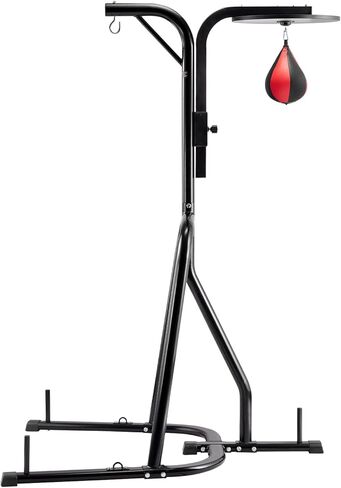 VEVOR 2 in 1 Punching Bag Stand, Steel Heavy Duty Workout Equipment, Adjustable Height Boxing Punching Bag Stand with Pull Up Bar, Freestanding Sandbag Rack, Holds Up to 400 lbs, for Home Gym Fitness in Saudi Arabia