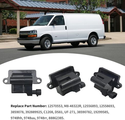 12570553 Ignition Coil & Spark Plug & Spark Plug Wire Kit Replacement for Chevy Express Replacement for Hummer H2 Replacement for GMC Envoy Replacement for Mercruiser in Saudi Arabia