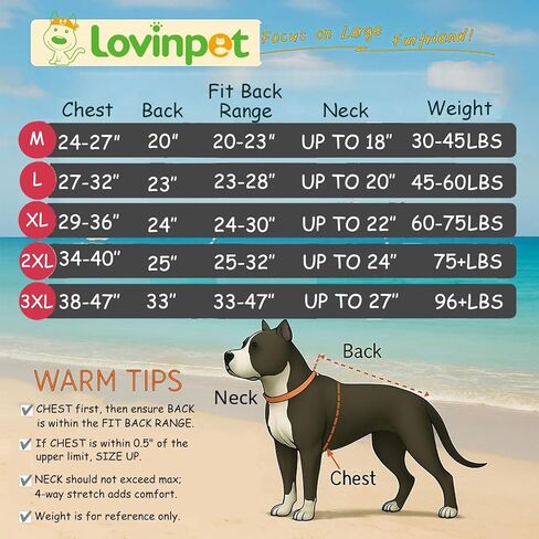 LovinPet Pitbull Pajamas for Dogs - Pet Anxiety Relief, Sun Protection Dog Pajamas, Comfy Stretchy Fabric, Dreamy Bear Print, Large Dog Pjs, Pet Jammies,Yellow XXL in Kuwait