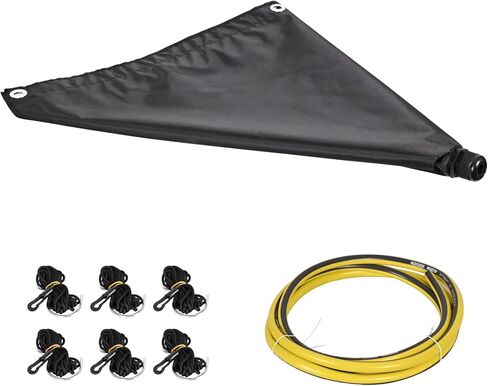 Ceiling Leak Diverter Tarp, Heavy Duty Tarp Waterproof with Drain Hose, Designed for Roof Drip and Rain Collection, Water Leak Diverter for Ceiling and Roof Protection,3x3 ft in Saudi Arabia
