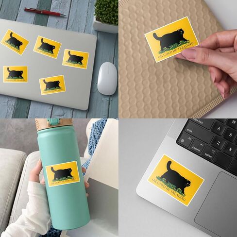 3 Pcs Oh Lawd He Treading Sticker – Funny Fat Cat Meme Vinyl Decal Parody of Gadsden Flag – Humor Sticker for Laptops, Water Bottles, Journals, Gifts for Cat Lovers and Meme Fans (3 inch) in Saudi Arabia