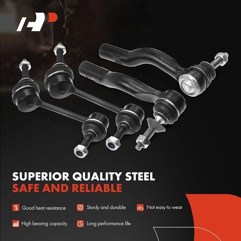 A-Premium Set of 6, Front Sway Bar Link, Inner Outer Tie Rod End, Compatible with Ford Crown Victoria 2003-2011, Lincoln Town Car 2003-2011, Mercury Grand Marquis 2003-2011, Marauder 2003-2004 in Saudi Arabia