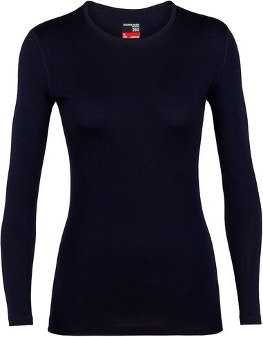 Icebreaker Merino Women's Tech Heavyweight Base Layer Long Sleeve Crew Neck Shirt, Merino Wool in Kuwait