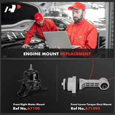 A-Premium 2PCS Engine Motor Mount and Torque Strut Mount Set Compatible with Kia Soul 2010-2011 L4 2.0L, Soul 2012-2013 L4 1.6L, DOHC, Replace# 218102K000 219502K500 in Saudi Arabia