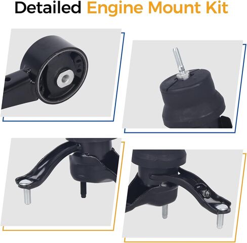 PAROD 4PCS Engine Motor Mount Kit Fit for 2008-2012 Toyota Avalon, 2007-2017 Camry 3.5L V6; Automatic Trans,Replace #A4259 A4288 A42017HY A62036HY in Saudi Arabia