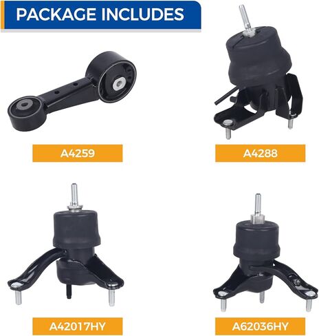 PAROD 4PCS Engine Motor Mount Kit Fit for 2008-2012 Toyota Avalon, 2007-2017 Camry 3.5L V6; Automatic Trans,Replace #A4259 A4288 A42017HY A62036HY in Saudi Arabia