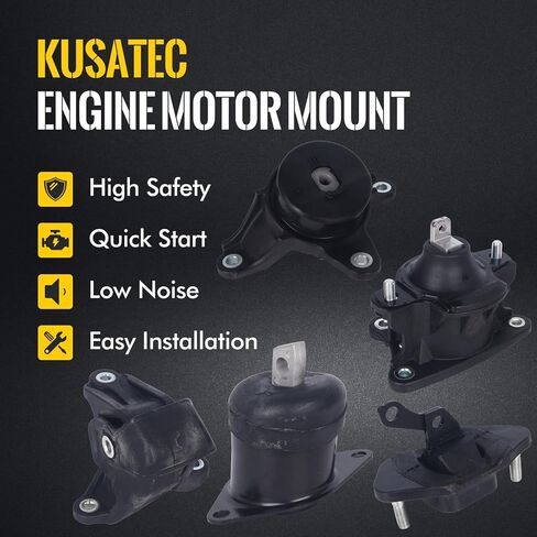 مجموعة حامل محرك المحرك وناقل الحركة المكونة من 5 قطع من KUATEC متوافقة مع Acura TSX 2009-2014؛ هوندا أكورد 2008-2012/كروس تور 2012-2015، بديل لـ A4561 A4565 A4570 A4572 A4584 in Saudi Arabia