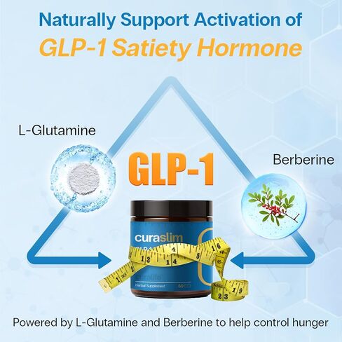 CuraSlim Naturally Formulated Appetite Control - 4 Capsules a Day, 1 Month Supply - Supports Balanced Dietary Routine in Saudi Arabia