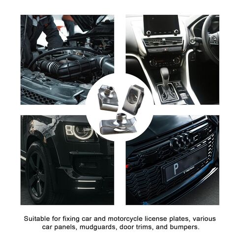 1/4" - 20 U Style Clip-On Nuts, 304 Stainless Steel Auto Car U Clip, Automotive U Nut Clips, Extruded U Type Nuts for Bumper Fender Engine, 45 PCS in Saudi Arabia