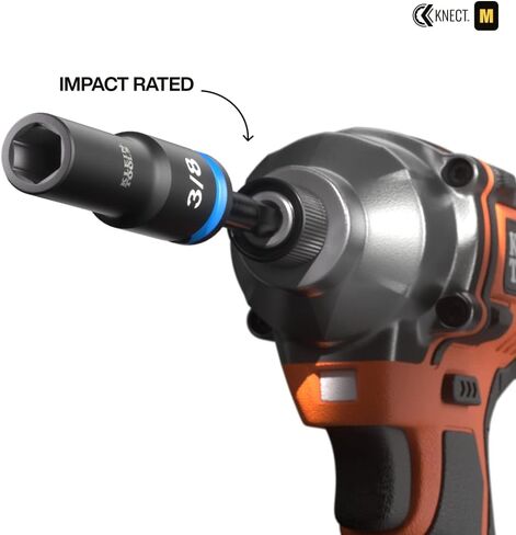 Klein Tools 65121IMPCT KNECT Deep-Well 3/8-Inch Drive Impact Socket Set, SAE and Metric, 23-Piece Tool Set, Impact Driver Adapter, Multi-Purpose Wrench Adapter, Color-Coded, MODbox Socket Organizer in Kuwait