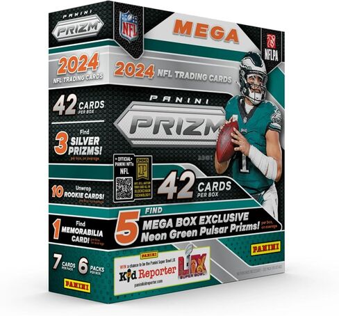 Panini 2024 Prizm Football Trading Card Mega Box (Look for Williams, Daniels, Maye, Nix, Penix Rookies!) in Saudi Arabia