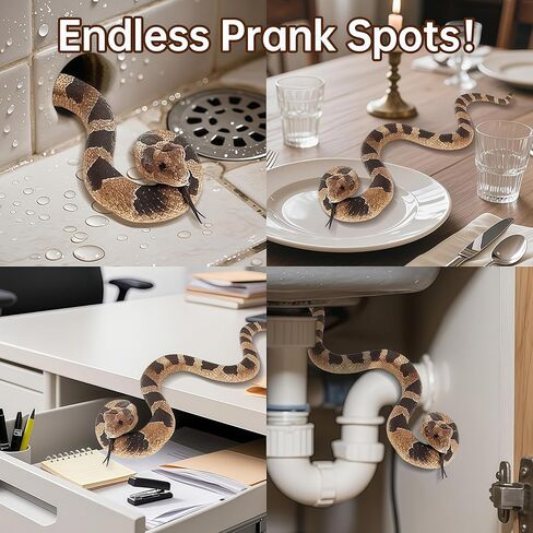 12 PCS Pranks for Adults Fake Snake Cockroaches Poo Kit,Pretty Realistic Creepy Creepy Scary Stuff Suitable for Outdoor, Home，and Office Pranks Gifts for Halloween Games Christmas Daily Life in Saudi Arabia