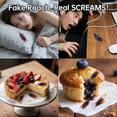 12 PCS Pranks for Adults Fake Snake Cockroaches Poo Kit,Pretty Realistic Creepy Creepy Scary Stuff Suitable for Outdoor, Home，and Office Pranks Gifts for Halloween Games Christmas Daily Life in Saudi Arabia