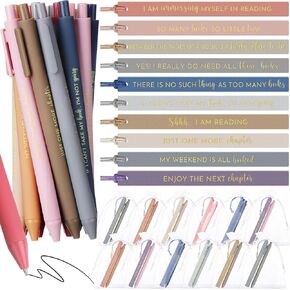 Tinlade 10 Set Book Lovers Gift Bulk Book Club Leather Bookmarks with Ballpoint Pens and Bag for Valentines Bookish Librarian Women Teachers Church Bookworms Christian Gifts Appreciation in Saudi Arabia