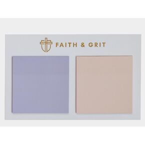FAITH & GRIT - Transparent Sticky Notes 3x3 - Clear Post it Notes for School Notes, Bible Studies, Bible Notes, journaling, Reminder Notes, Bible Study Supply Notes, Fridge Notes in Saudi Arabia