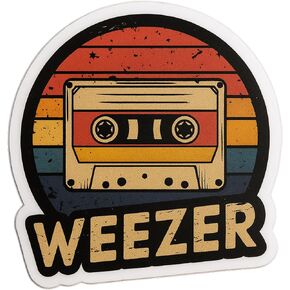 ملصق Weezer - ملصق فينيل جمالي - ملصق لاصق مقاوم للماء للكمبيوتر المحمول، زجاجة مياه، سيارة، مجلة، سجل القصاصات، الهاتف - ملصق متين 4 بوصات للمراهقين والبالغين والأطفال in Kuwait