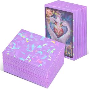 200 Pcs Holographic Card Sleeves Laser Flashing Black Trading Card Sleeves Matte Kpop Card Protector Sleeves Fit for Game Card, Photo, Sports Cards 2.6 x 3.6 Inches in Kuwait