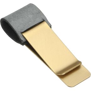 PATIKIL Pen Loop for Notebook, Brass Book Clip with Leather Pen Holder for Notebooks Journals Planner, Matte Grass Green in Kuwait