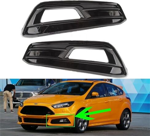 Fog Light Cover Compatible For Ford Focus ST 2015-2018 Front Bumper Grille Foglights Headlights Covers Frame Hole Car Accessories(Left and right) in Saudi Arabia