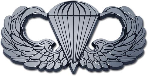 Elektroplate Officially Licensed United States Army Parachute OEM Chrome Emblem for Cars, Trucks, and All Auto | Universal Fit at 4.0" x 2.1" | Weatherproof in Saudi Arabia