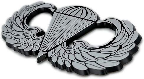 Elektroplate Officially Licensed United States Army Parachute OEM Chrome Emblem for Cars, Trucks, and All Auto | Universal Fit at 4.0" x 2.1" | Weatherproof in Saudi Arabia
