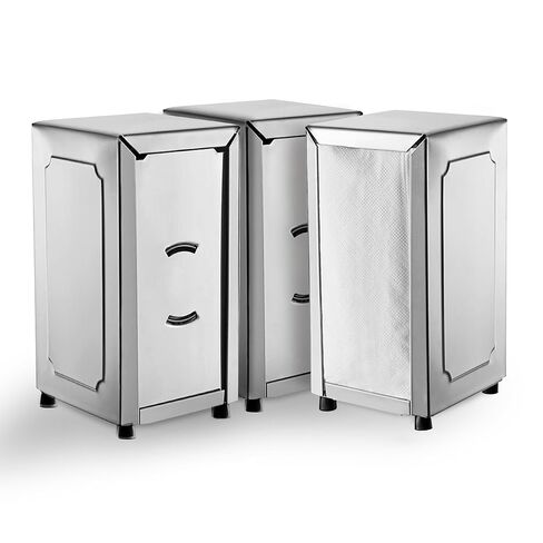 OCS Parts 6-Pack Tall-Fold Two-Sided Napkin Dispenser | White | Holds 150 6" x 13" Tall Fold Napkins | for Home Dining Room Tables, Kitchens, Restaurants, Food Trucks and Delis in Saudi Arabia