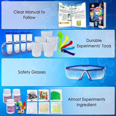 أكثر من 200 مجموعة تجارب علمية للأطفال، ألعاب بركان مختبر المشروع العلمي، هدايا عيد ميلاد للأولاد والبنات، مجموعة الكيمياء، أنشطة التعلم التعليمية الخاصة بالأحجار الكريمة in Kuwait