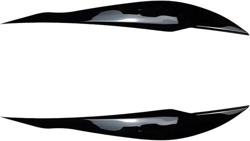 2pcs Car Headlight Eye Lid Covers ABS Carbon Headlight Lamp Eyebrows Trim Stickers Compatible For BMW 3 Series F30 F31 318i 320i 2012-2018(Gloss Black) in Saudi Arabia