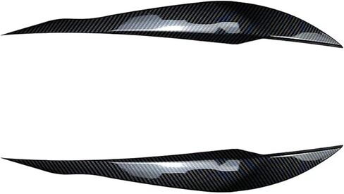 2pcs Car Headlight Eye Lid Covers ABS Carbon Headlight Lamp Eyebrows Trim Stickers Compatible For BMW 3 Series F30 F31 318i 320i 2012-2018(Gloss Black) in Saudi Arabia