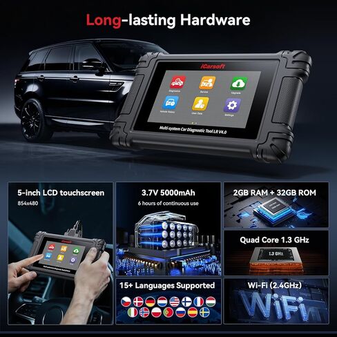 iCarsoft LR V4.0 Full Systems Bidirectional Diagnostic Scan Tool for Most Land Rover/Jaguar and Other 2 Car Makes from 1996-2023 Automotive OBD2 Scanner Up to 51 Service Graphic Data Car Code Reader in Saudi Arabia