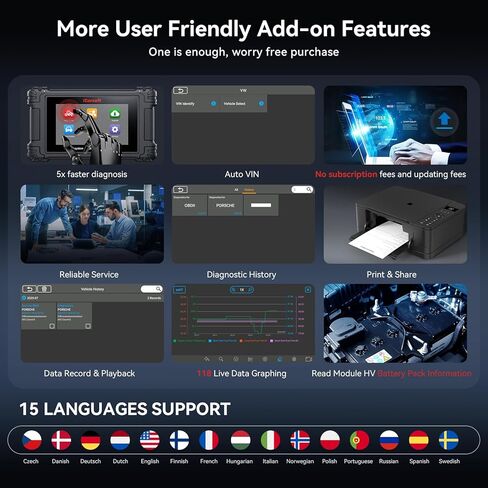 iCarsoft LR V4.0 Full Systems Bidirectional Diagnostic Scan Tool for Most Land Rover/Jaguar and Other 2 Car Makes from 1996-2023 Automotive OBD2 Scanner Up to 51 Service Graphic Data Car Code Reader in Saudi Arabia