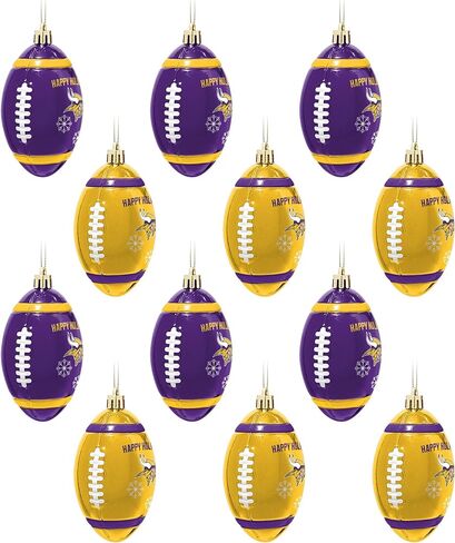 FOCO Chicago Bears NFL 12 Pack Football Ornament Set in Saudi Arabia