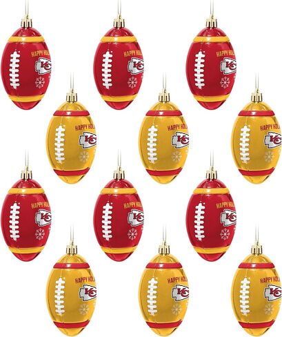 FOCO Chicago Bears NFL 12 Pack Football Ornament Set in Saudi Arabia