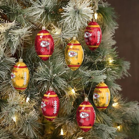 FOCO Chicago Bears NFL 12 Pack Football Ornament Set in Saudi Arabia