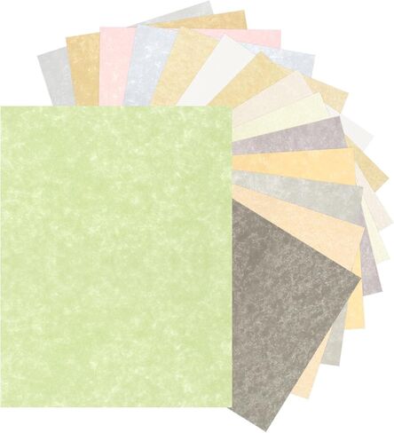 75 Sheets Parchment Paper A4 Size, 15 Pastel Colors (5 Sheets Each) - Premium Quality Texture Paper for Crafts, Scrapbooking, Card Making, DIY Projects, Invitations, Calligraphy(8.5x11 Inch) in Saudi Arabia
