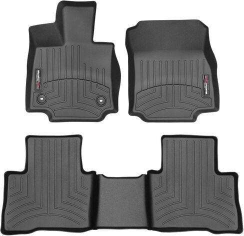 بطانات أرضية مخصصة من Weathertech لسيارة Toyota RAV4 Hybrid، Venza، الصف الأول والثاني (441516-1-3)، أسود in Saudi Arabia
