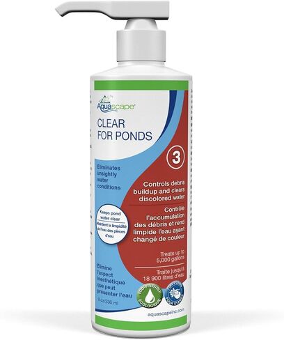 Aquascape CLEAR Water Treatment for Koi and Fish Ponds, Blend of Clarifiers to Clear Cloudy or Discolored Water and Reduce Debris, 32 ounce / 946-ml | 96067 in Kuwait