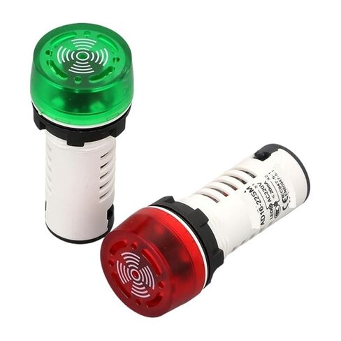AD16-22SM Flash Buzzer 220V/12V/24V/380V AC/DC 22mm Intermittent Sound and Light Alarm(AC110V-Red) in Saudi Arabia