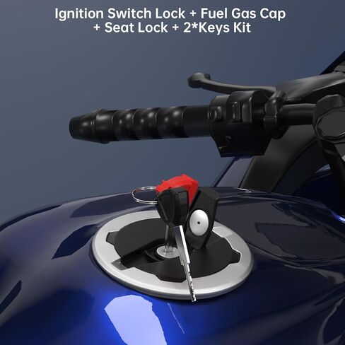 Artudatech Ignition Switch Cylinder Fuel Gas Tank Cap Cover Lock Set w/ 2 Keys Fit for Kawasaki EX400 Ninja 400 2018-2023, for Kawasaki EX400 Ninja 400 ABS 2020-2023/ ER400 Z400 2019-2022 in Saudi Arabia