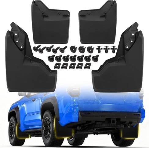أغطية الطين للجيل السادس من Toyota 4Runner 2025 2026 أغطية الطين شديدة التحمل 4 قطع طقم واقيات الطين الأمامية والخلفية مع ملحقات حماية واقيات الرذاذ (عرض ممتد) in Kuwait