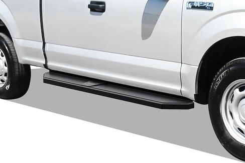 APS 6-inch (Black Stainless Steel Flat Style) Running Boards Nerf Bars Side Steps Compatible with Ford F150 2015-2026 Super Cab & F-250 F-350 Super Duty 2017-2026 in Saudi Arabia