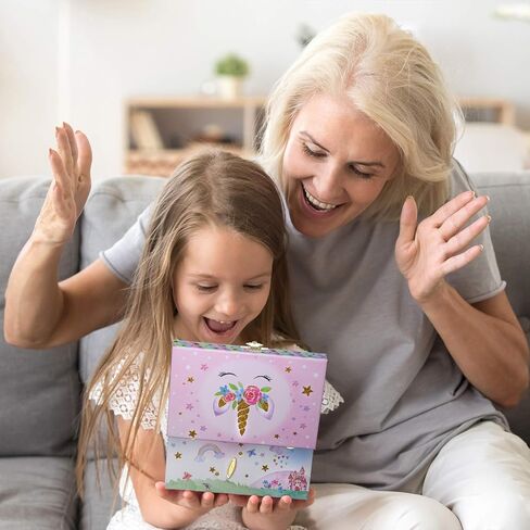 Jewelkeeper Jewelry Box for Girls with Drawer - Spinning Unicorn Doll to The Beautiful Dreamer Tune Music Box - Little Girls' Jewelry Set Includes Unicorn Bracelet and Necklace - 5Dx7Wx4H Inches in Saudi Arabia