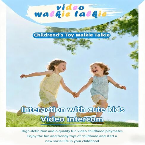 Video walkie talkies for Kids，Handheld 2 Pack Walkie talkies for Kids，Rechargeable Video walkie talkies， Indoor Outdoor Toys for Family Games, Outside, Camping,for Boys Girls Ages 3-12 (Blue/Pink). in Saudi Arabia