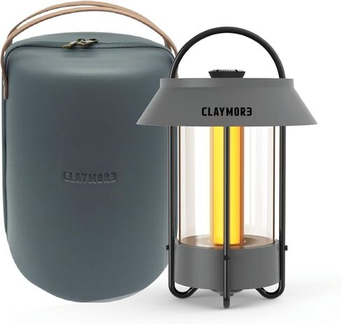 CLAYMORE Selene Lamp (White) - Aesthetic Portable Outdoor Lantern for Glamping, Camping, Events, Parties & Tents. USB-C Charging, Power Bank Function, Up to 55 Hours Battery Life, 3 Light Modes. in Kuwait