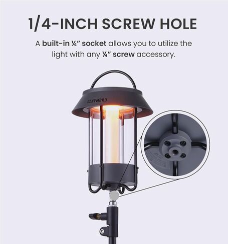 CLAYMORE Selene Lamp (White) - Aesthetic Portable Outdoor Lantern for Glamping, Camping, Events, Parties & Tents. USB-C Charging, Power Bank Function, Up to 55 Hours Battery Life, 3 Light Modes. in Kuwait