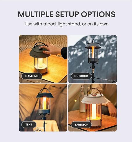 CLAYMORE Selene Lamp (White) - Aesthetic Portable Outdoor Lantern for Glamping, Camping, Events, Parties & Tents. USB-C Charging, Power Bank Function, Up to 55 Hours Battery Life, 3 Light Modes. in Kuwait