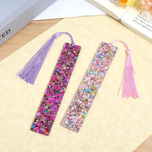 2Pcs Funny Bookmarks,Glittering Book Marks for Reading Students Bookmark Reading with Tassels Book Lovers Gifts in Saudi Arabia
