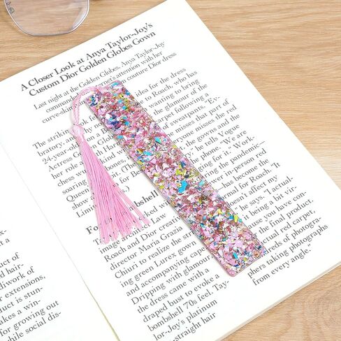 2Pcs Funny Bookmarks,Glittering Book Marks for Reading Students Bookmark Reading with Tassels Book Lovers Gifts in Saudi Arabia